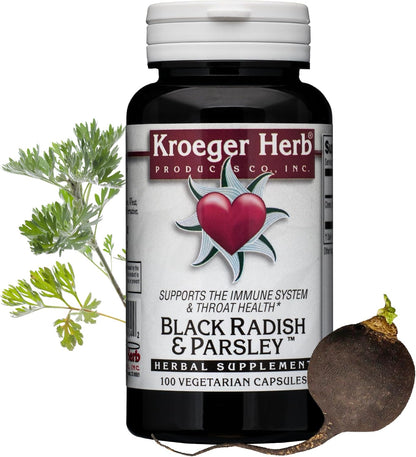 Kroeger Herb Products Black Radish and Parsley Food Supplement – Liver & Immune Support, Non-GMO, Vegan