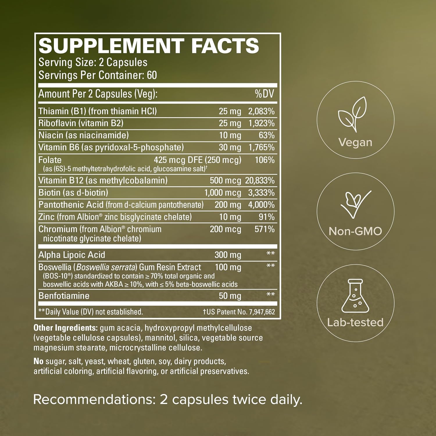 Terry Naturally Healthy Feet & Nerves – Nerve & Circulation Support with Bioactive B12 – 120 Vegan Capsules - görsel 5