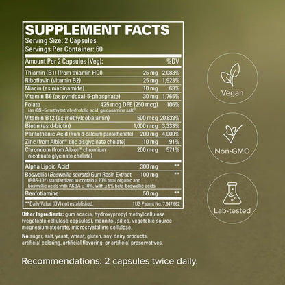 Terry Naturally Healthy Feet & Nerves – Nerve & Circulation Support with Bioactive B12 – 120 Vegan Capsules