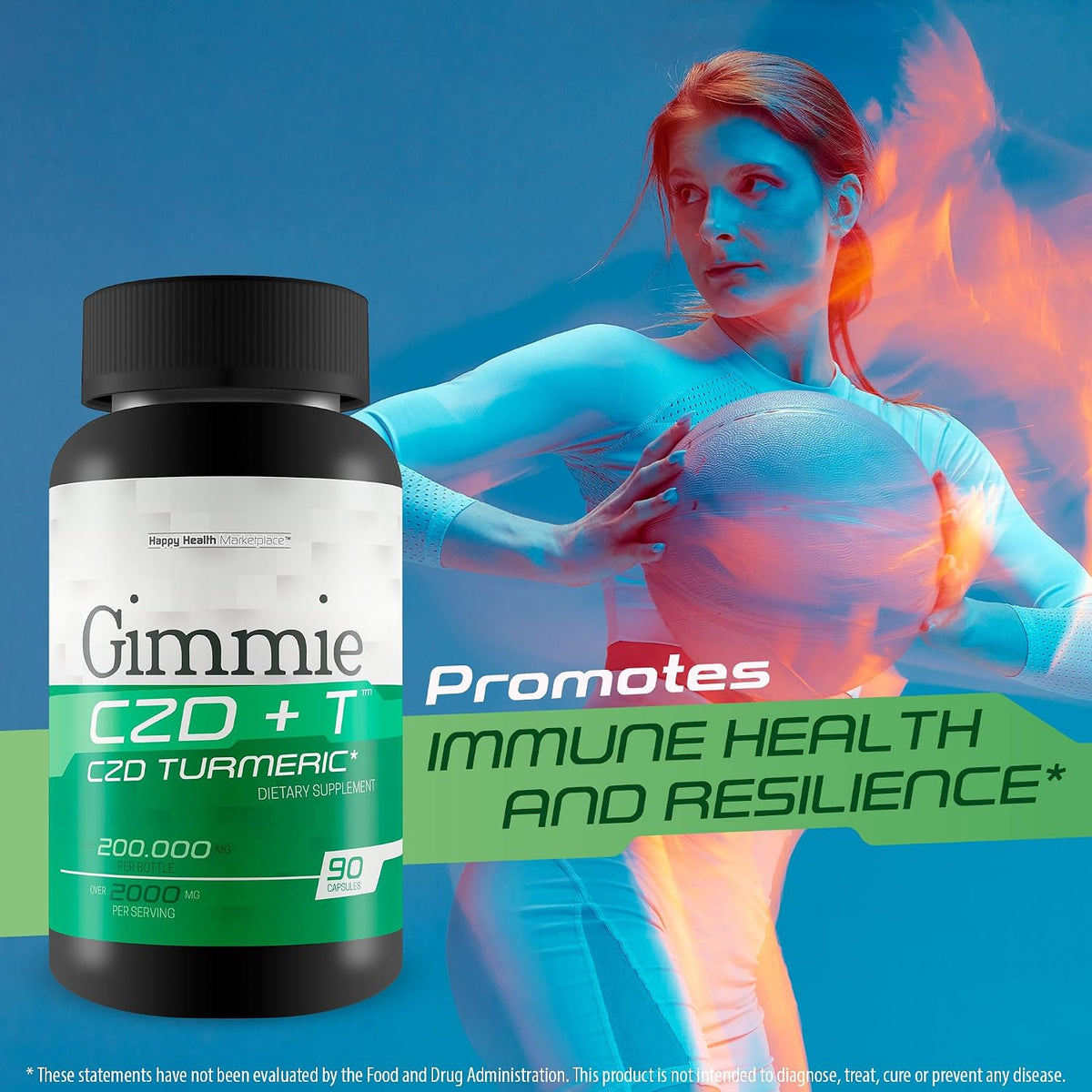 Gimmie CZD + T - Advanced Immune Support Supplement with Vitamin C, D, Zinc, Magnesium, and Turmeric - görsel 5