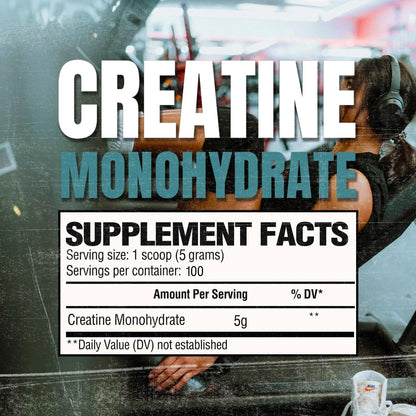Raw Creatine Monohydrate Powder, 100 Servings, Unflavoured, 510g – Micronised Creatine for Muscle Strength, Recovery & Performance