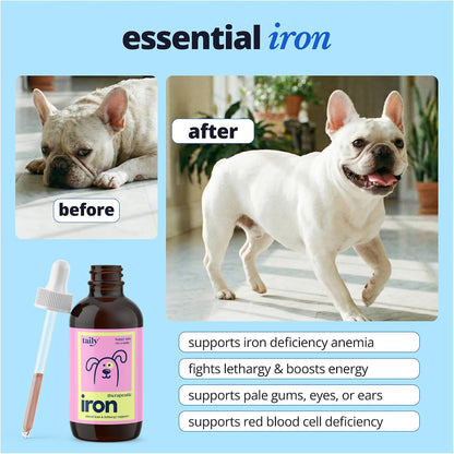 Taily AminoPets Liquid Iron Supplement for Dogs and Cats – Supports Anaemia, Low Energy, Lethargy – Made in USA