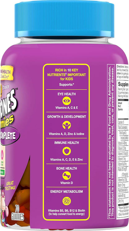 Flintstones Complete Gummy Multivitamin, 70-Count (Pack of 2)