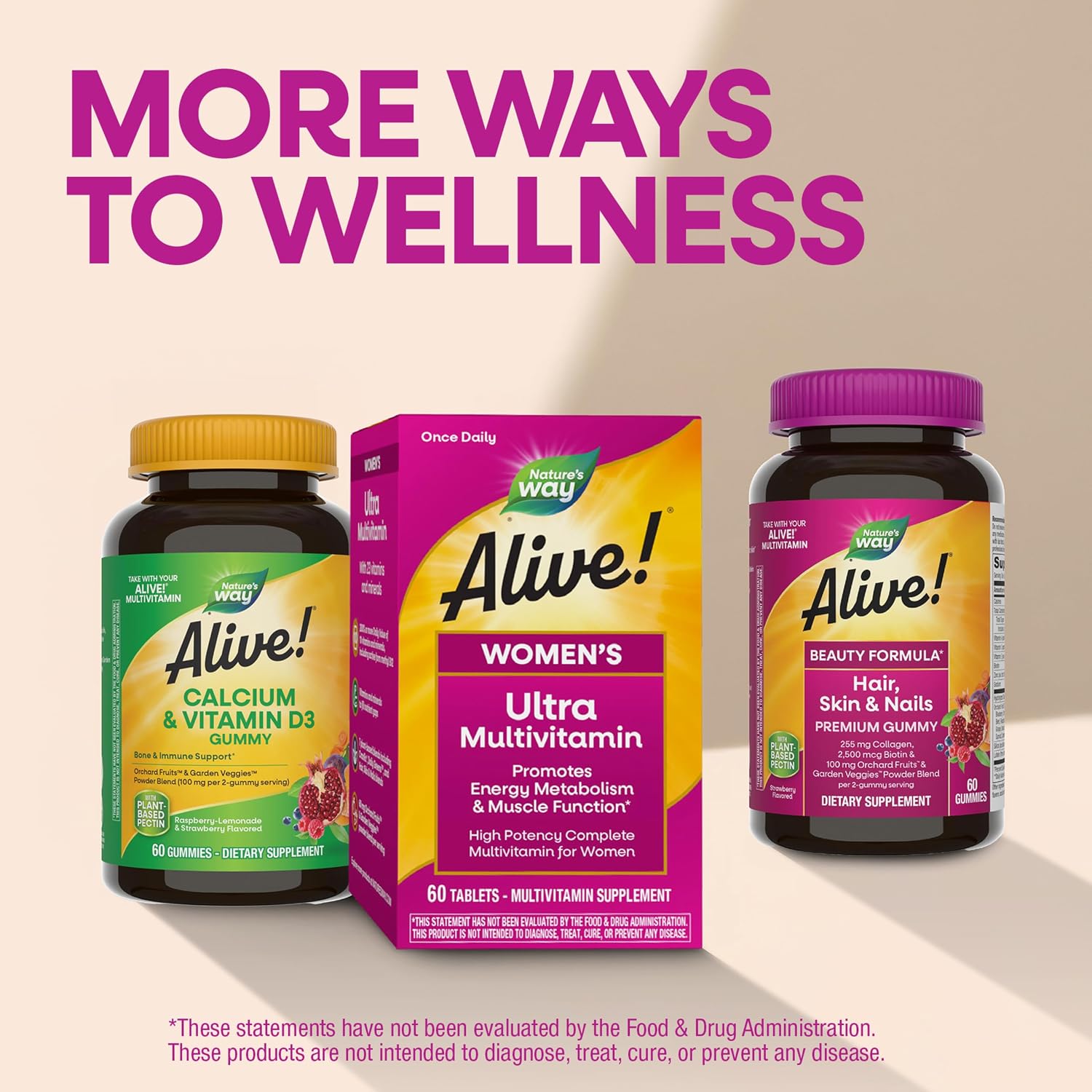 Nature's Way Alive! Ultra Multivitamin for Women - Complete Daily Multivitamin with Methylated B12, 60 Tablets - görsel 8