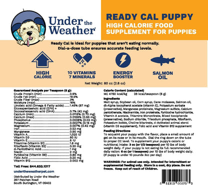 Under the Weather Pet Ready Cal for Puppies 80cc – High Calorie Nutritional Supplement