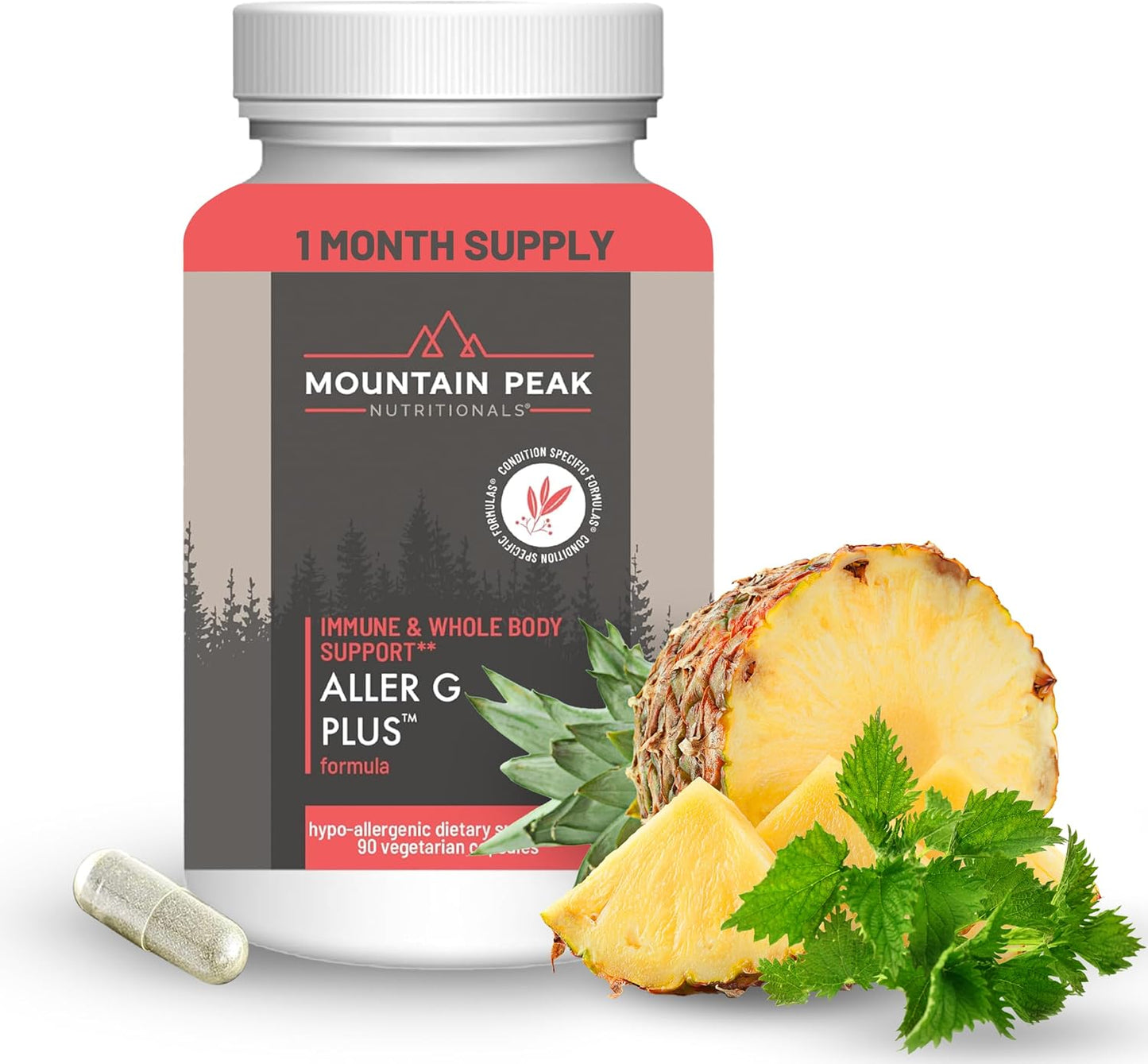 Mountain Peak Nutritionals Aller G Plus - Sinus & Respiratory Support - 90 Vegetarian Capsules - görsel 1