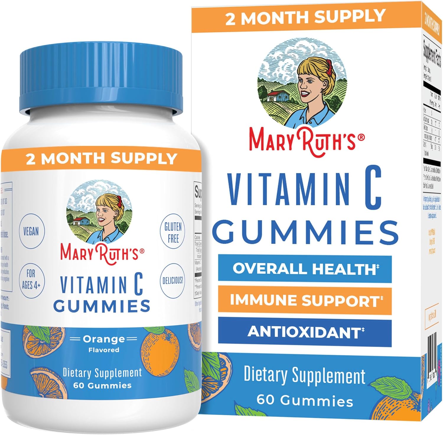 MaryRuth Organics Vegan Vitamin C Gummies – Immune Support – 60 Gummies - görsel 1