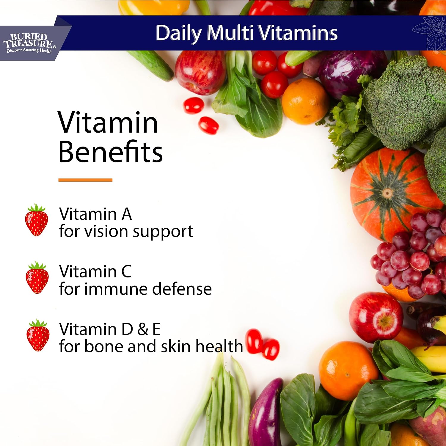 Buried Treasure Daily Nutrition Liquid Multivitamin and Mineral Supplement with Trace Minerals and Superfoods - görsel 4