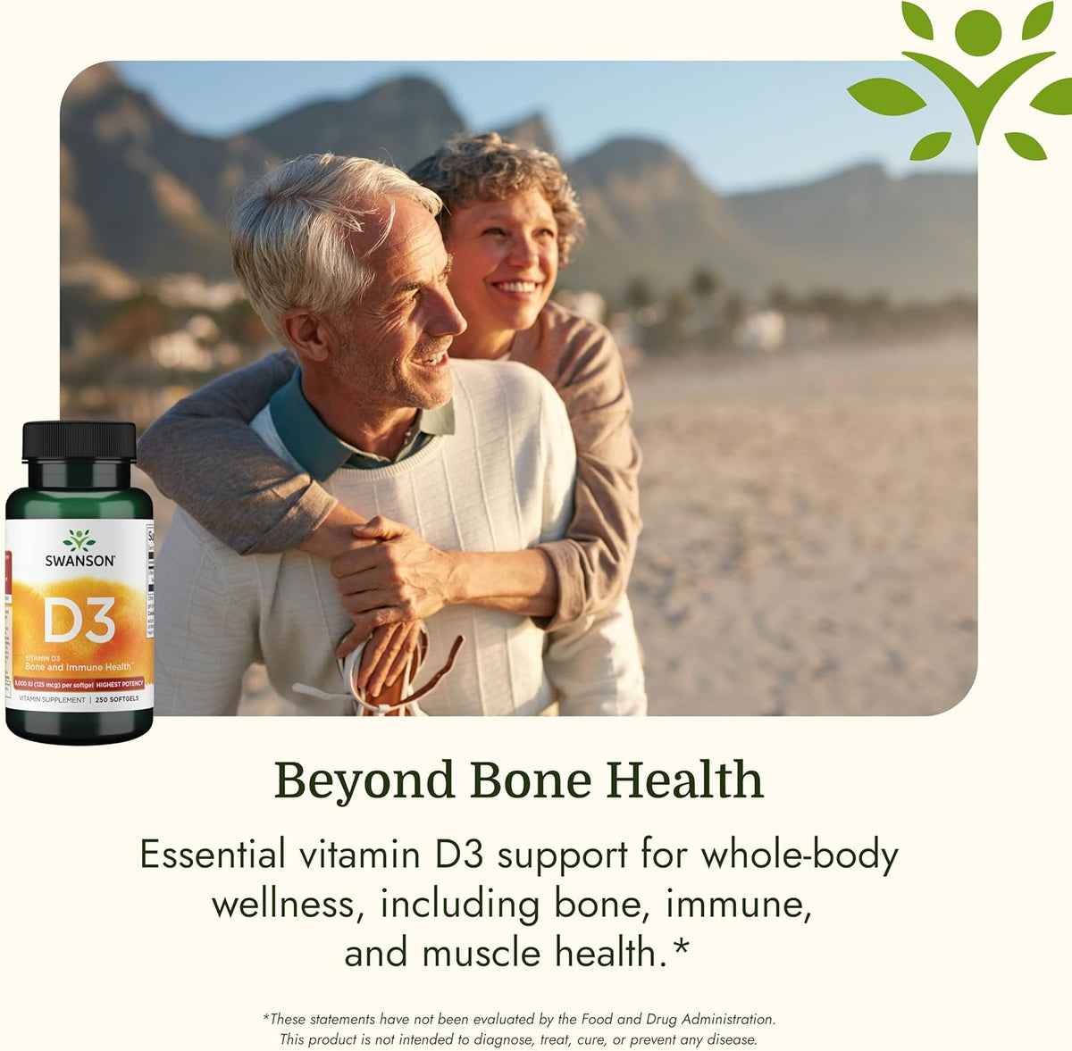 Swanson Vitamin D3 5,000 IU (125 mcg) – 250 Softgels - görsel 5