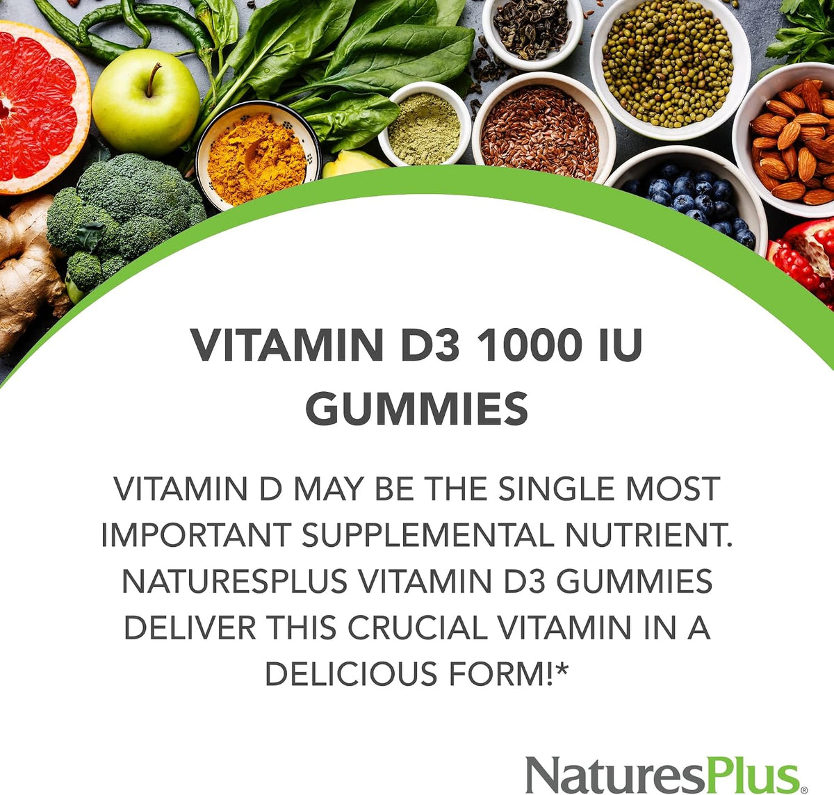 NaturesPlus Gummies Vitamin D3 1000 IU, Mixed Berry - Pack of 2 - görsel 2