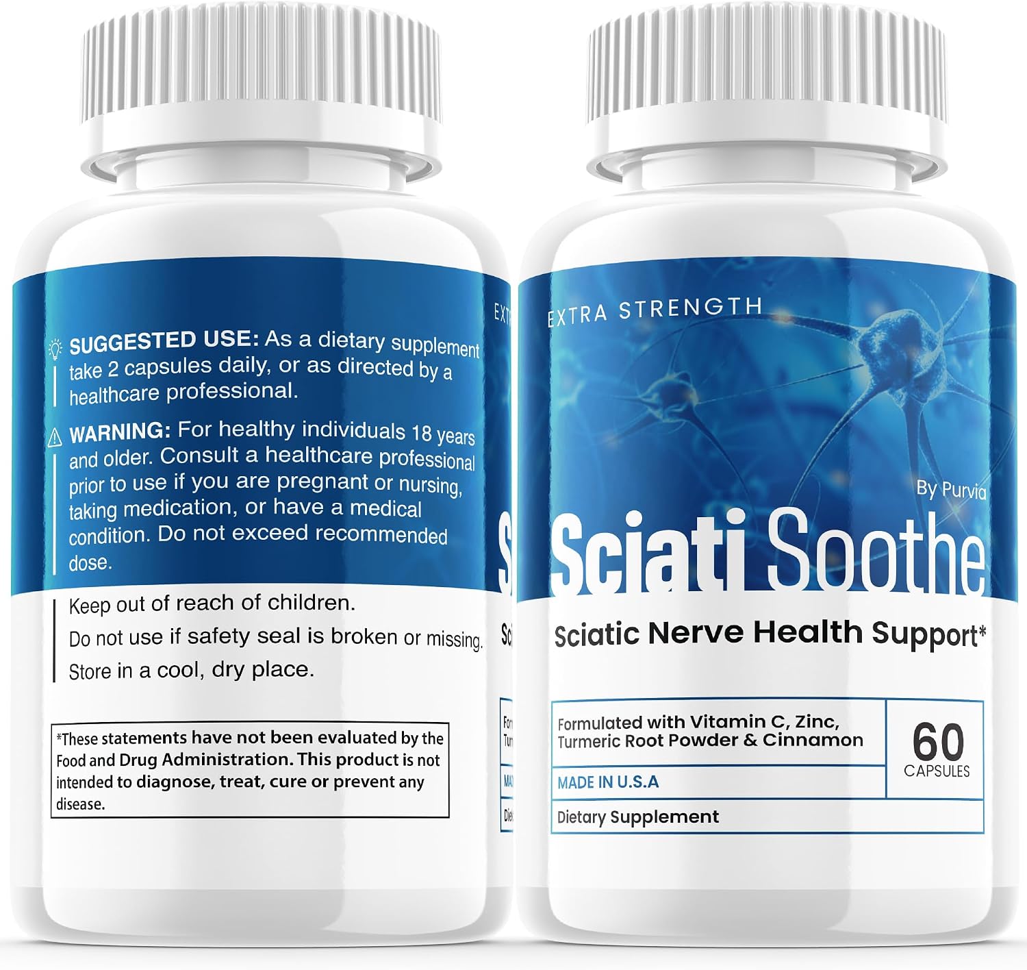 Sciatisoothe Supplement - Nerve Health Support, High Potency Formula (60 Capsules) - görsel 5