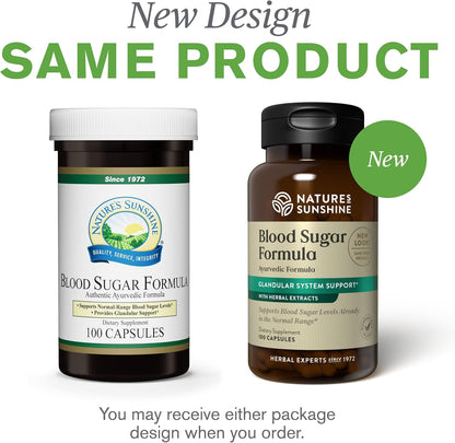 Nature's Sunshine Blood Sugar Formula, 100 Capsules