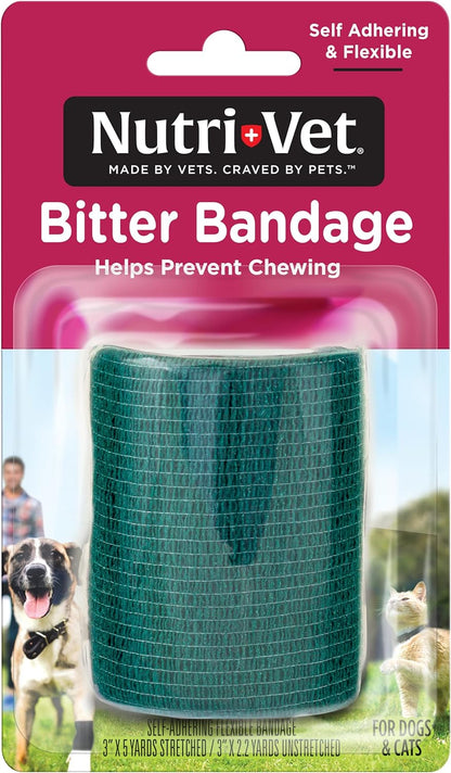 Nutri Vet Bitter Bandage, Self-Adhering Flexible Bandage, 5 cm (Package Varies)