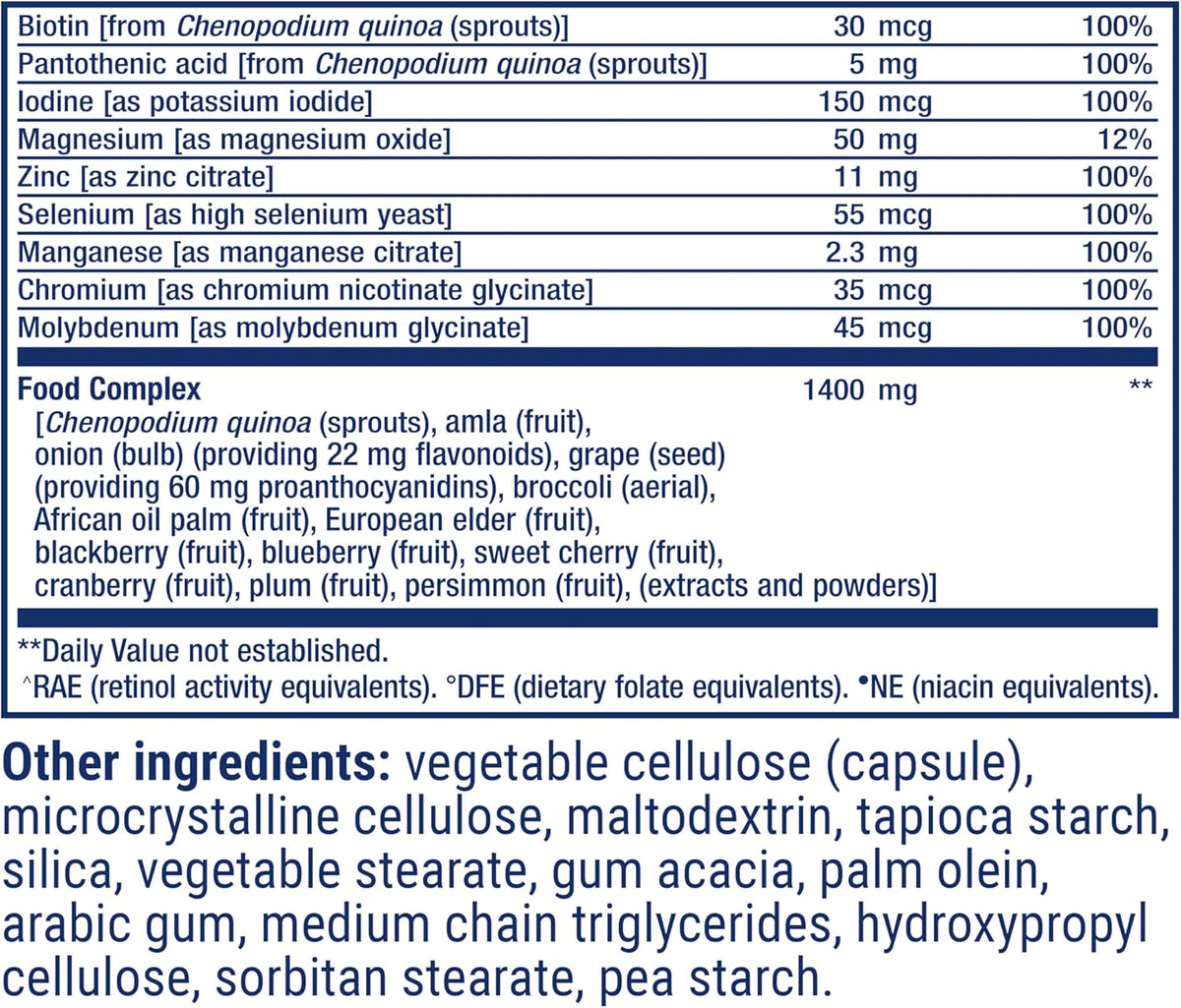Life Extension Whole Food Multivitamin – Plant-Derived Vitamins A, B, C, D, E & Minerals – Non-GMO, Gluten-Free, Vegetarian – 90 Capsules - görsel 5