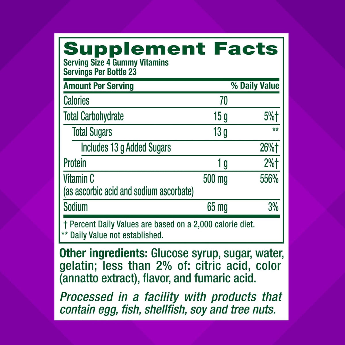 vitafusion Extra Strength Power C Gummy Vitamins – Tropical Citrus Flavour, 92 Count - görsel 4