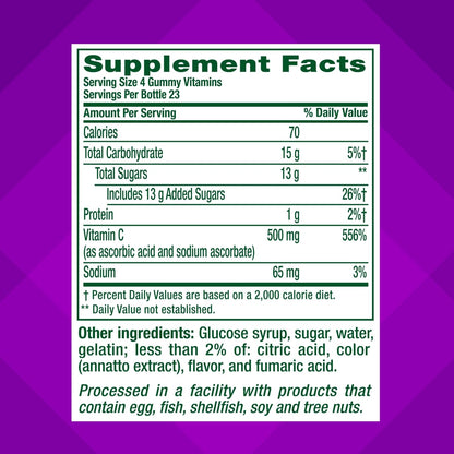 vitafusion Extra Strength Power C Gummy Vitamins – Tropical Citrus Flavour, 92 Count
