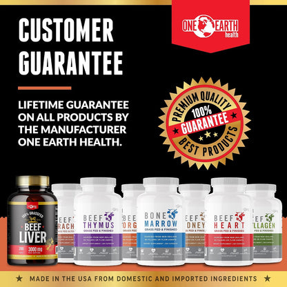 Grass-Fed Beef Kidney Supplement - 200 Capsules (3000mg per Serving) - New Zealand Sourced