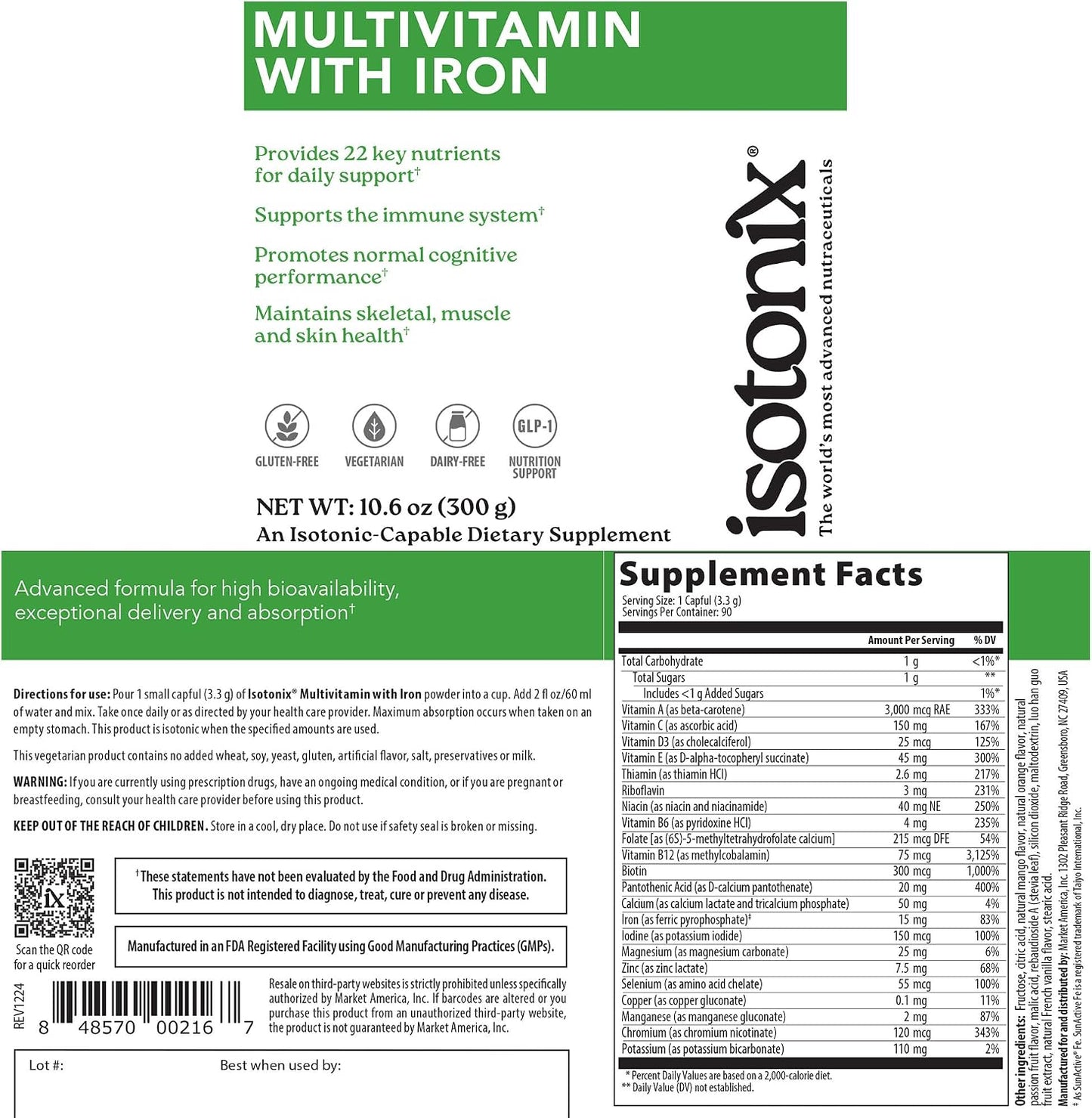 Isotonix Daily Essentials Kit with Iron – Multivitamin, Calcium, B-Complex, and OPC-3 (4-Piece Set, 90 Servings) - görsel 5