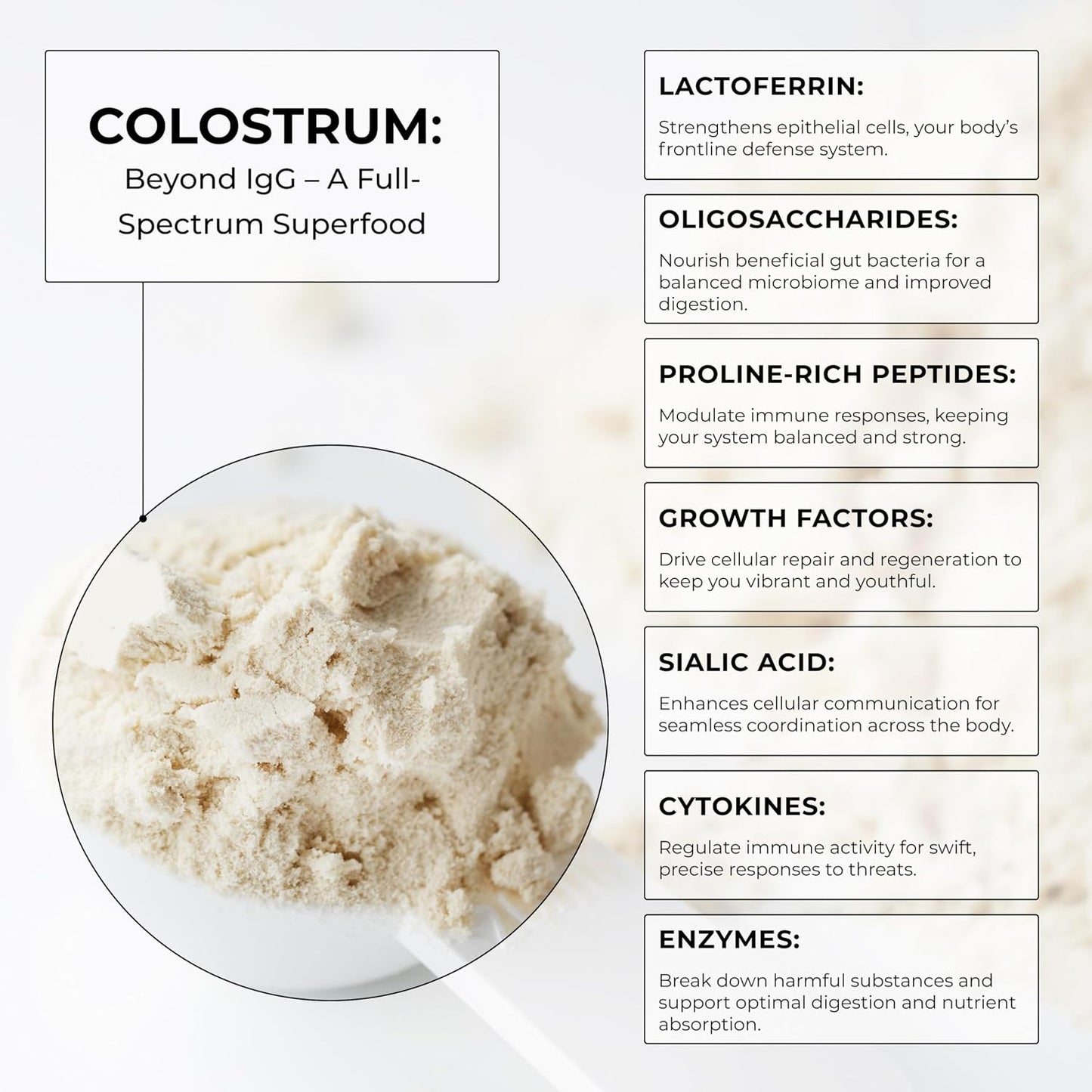 BIOFEMA Bovine Colostrum Supplement – Nature's Superfood for Gut Health, Immune Support, Physical Recovery, Skin, Hair & Nail Health - görsel 3