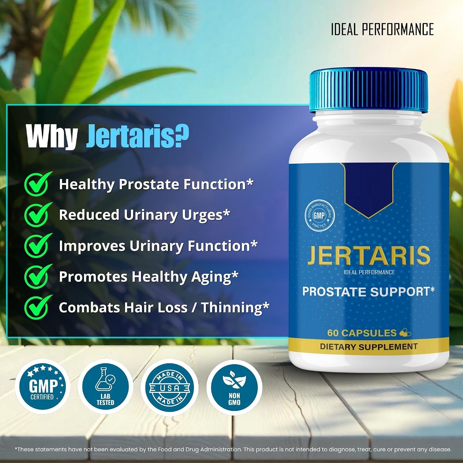 IDEAL PERFORMANCE Jertaris Capsules - Extra Strength Prostate Health Support (2 Pack) - görsel 5