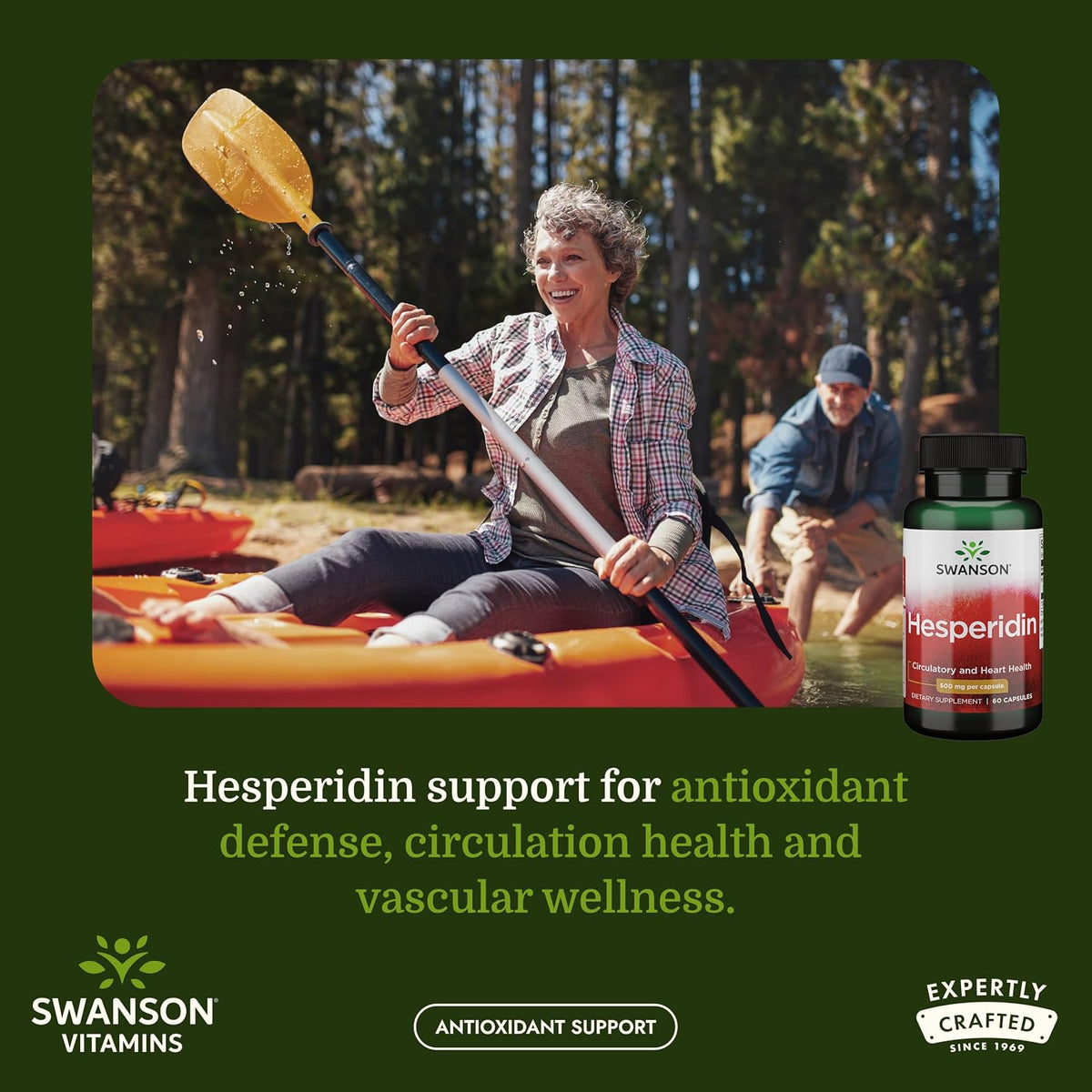 Swanson Hesperidin - Citrus-Derived Flavonoid - Cardiovascular & Muscle Recovery Support - 60 Capsules Food Supplement - görsel 2