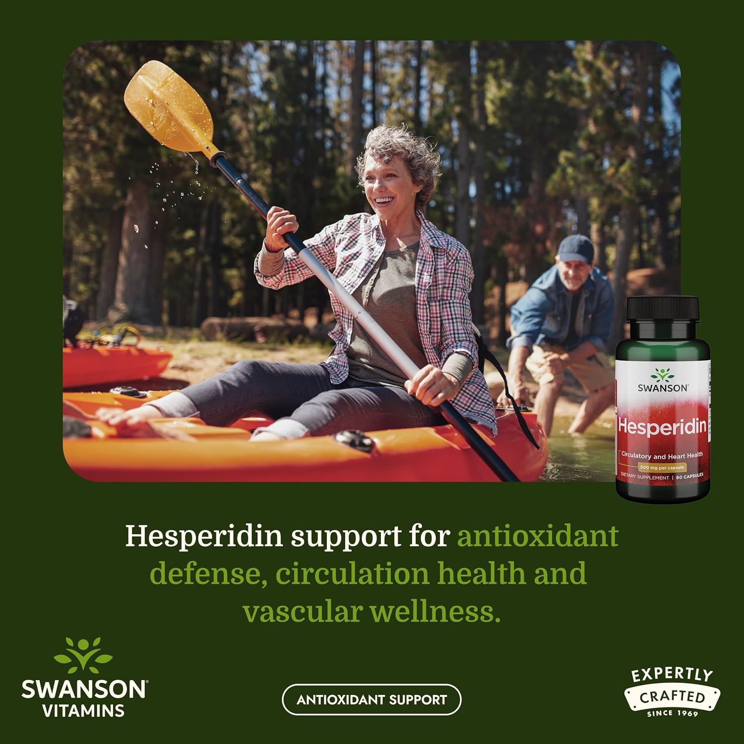 Swanson Hesperidin - Citrus-Derived Flavonoid - Cardiovascular & Muscle Recovery Support - 60 Capsules Food Supplement - görsel 2