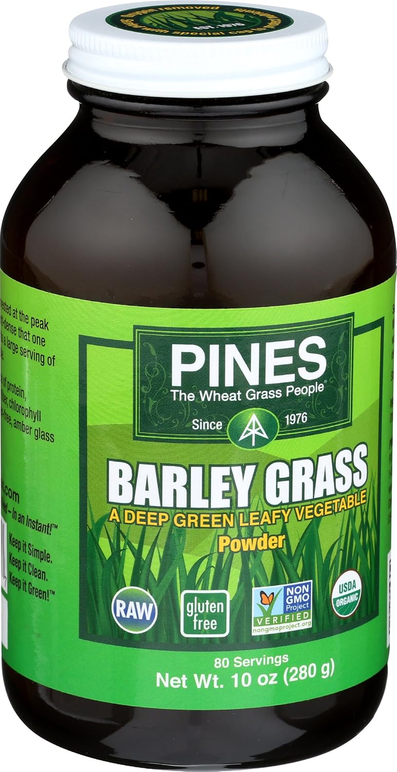 Pines Organic Barley Grass Powder, 10 Ounce - görsel 2