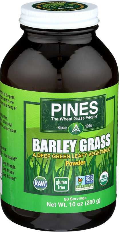 Pines Organic Barley Grass Powder, 10 Ounce