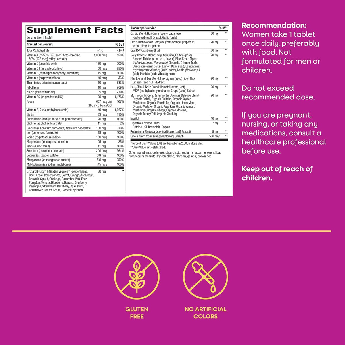 Nature's Way Alive! Ultra Multivitamin for Women - Complete Daily Multivitamin with Methylated B12, 60 Tablets - görsel 7