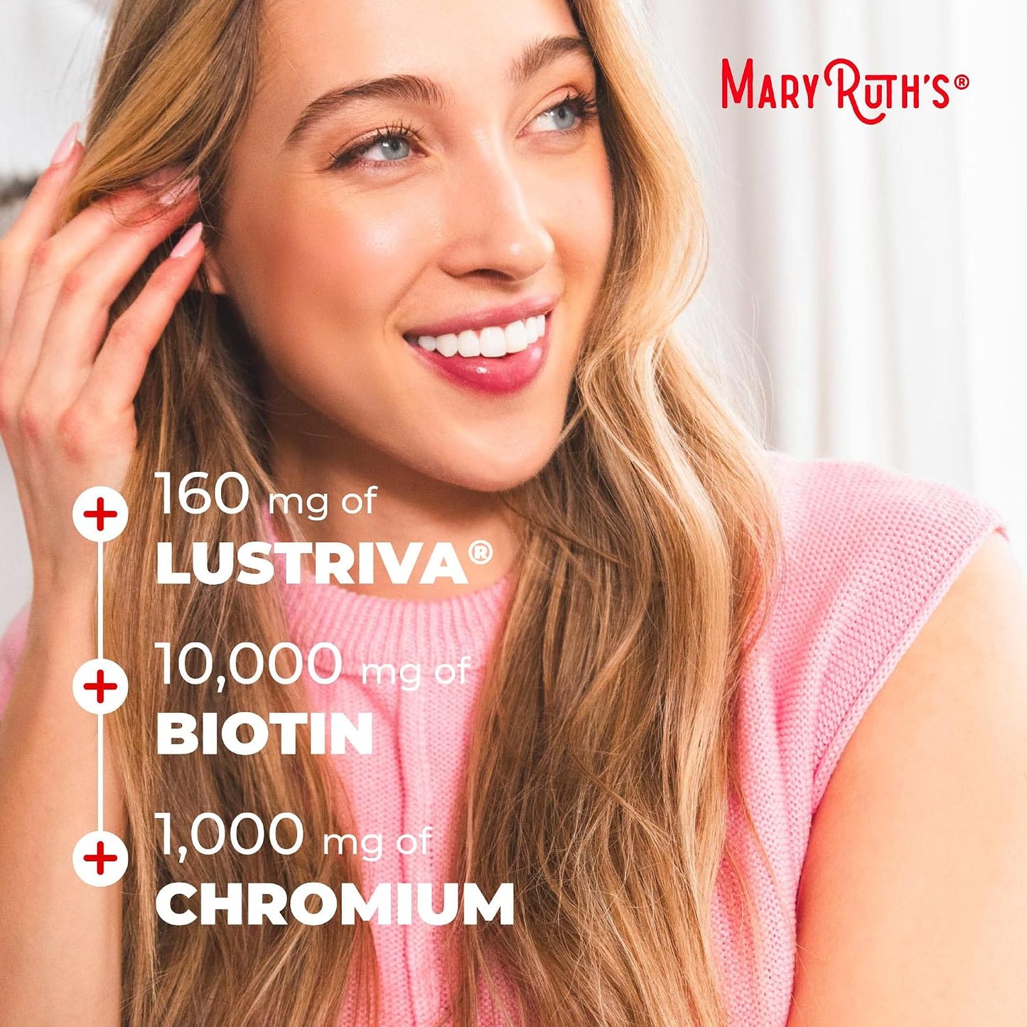 MaryRuth's Liquid Multivitamin + Hair Support | Clinically Tested for Thicker Hair & Facial Wrinkles | Biotin 10,000 mcg | Lustriva | 450 ml - görsel 7