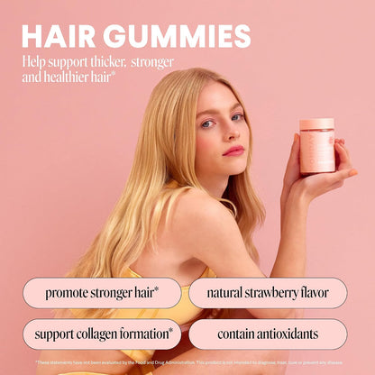 Monday Hair care Hair Gummies with 2500 mcg Biotin, Vitamin C & Vitamin E – 60 Gummies