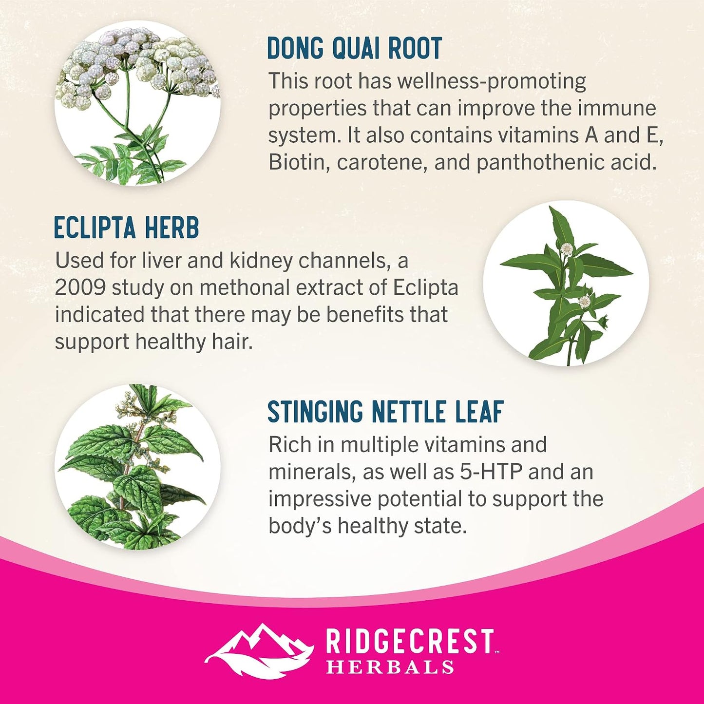 RidgeCrest Herbals Hair ReVive – Nutritional Hair Supplement for Women with Biotin, Vitamin C, Zinc & Copper - görsel 7