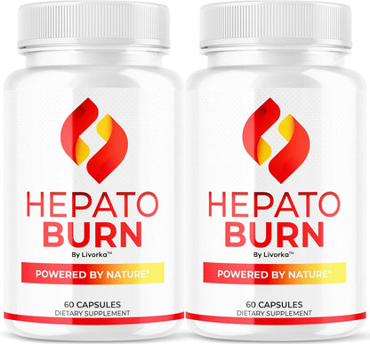 Hepato Burn (2 Pack) - 120 Capsules - Liver and Metabolism support Supplement | LIVORKA