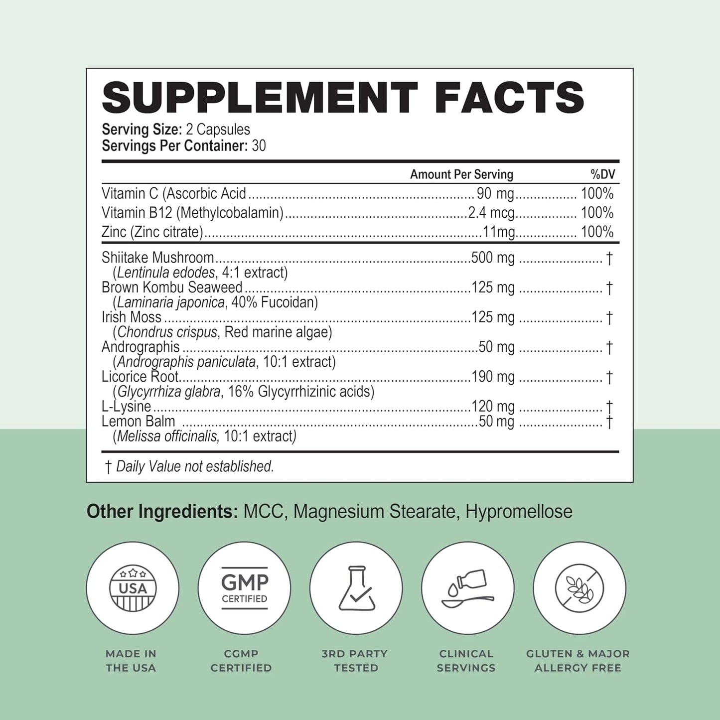 Simplix – Natural Immune Support Supplement with Mushroom & Seaweed Polysaccharides, 60 Veggie Capsules - görsel 7