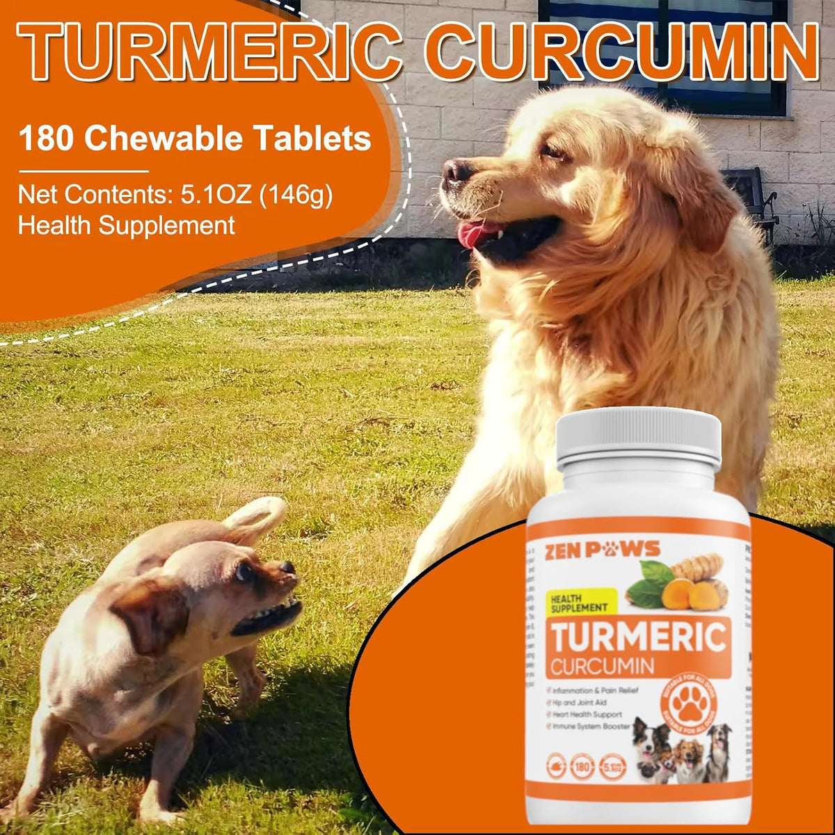 Turmeric Curcumin for Dogs – 180 Duck-Flavoured Tablets – Advanced Hip & Joint Formula with Piperine – Supports Mobility, Inflammatory Response, Skin Health & Immune Function - görsel 8