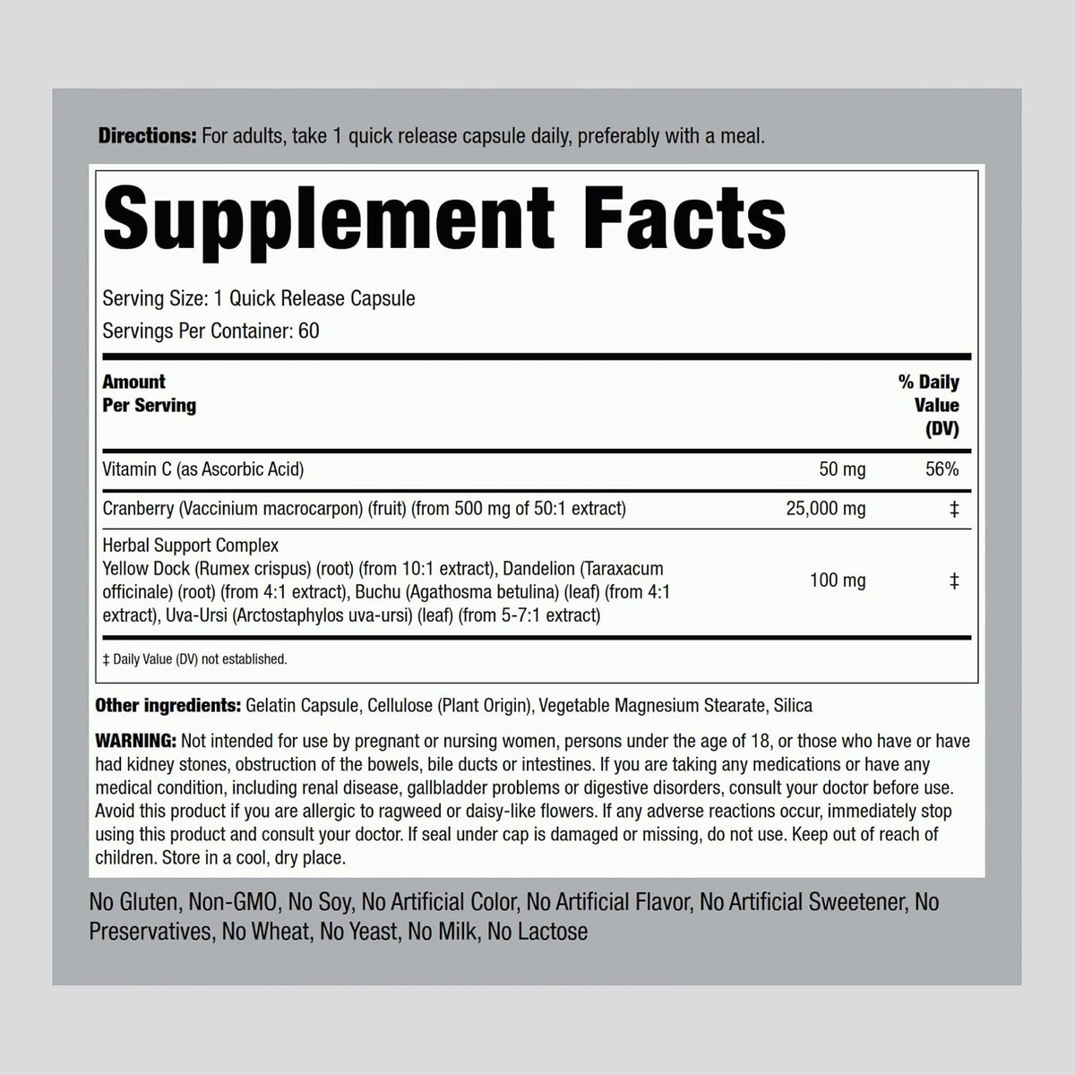 Piping Rock Kidney Support Supplement | 60 Capsules | Care & Restore Formula | for Men and Women | Non-GMO, Gluten-free - görsel 2