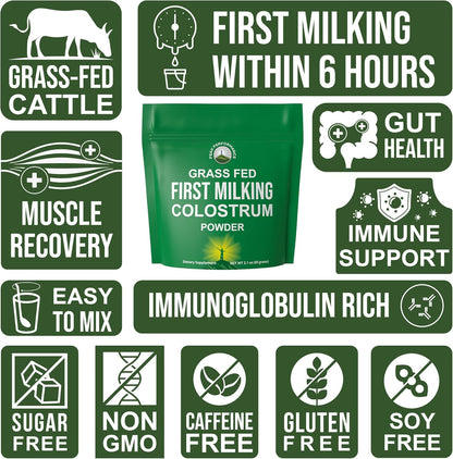 Peak Performance First Milking Colostrum Powder – Grass-Fed, Non-GMO Bovine Colostrum Supplement