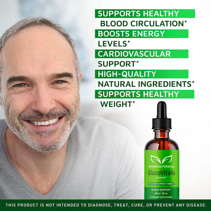 GlucoVitalis Drops (5 Pack) – Official Liquid Supplement, All-Natural Formula