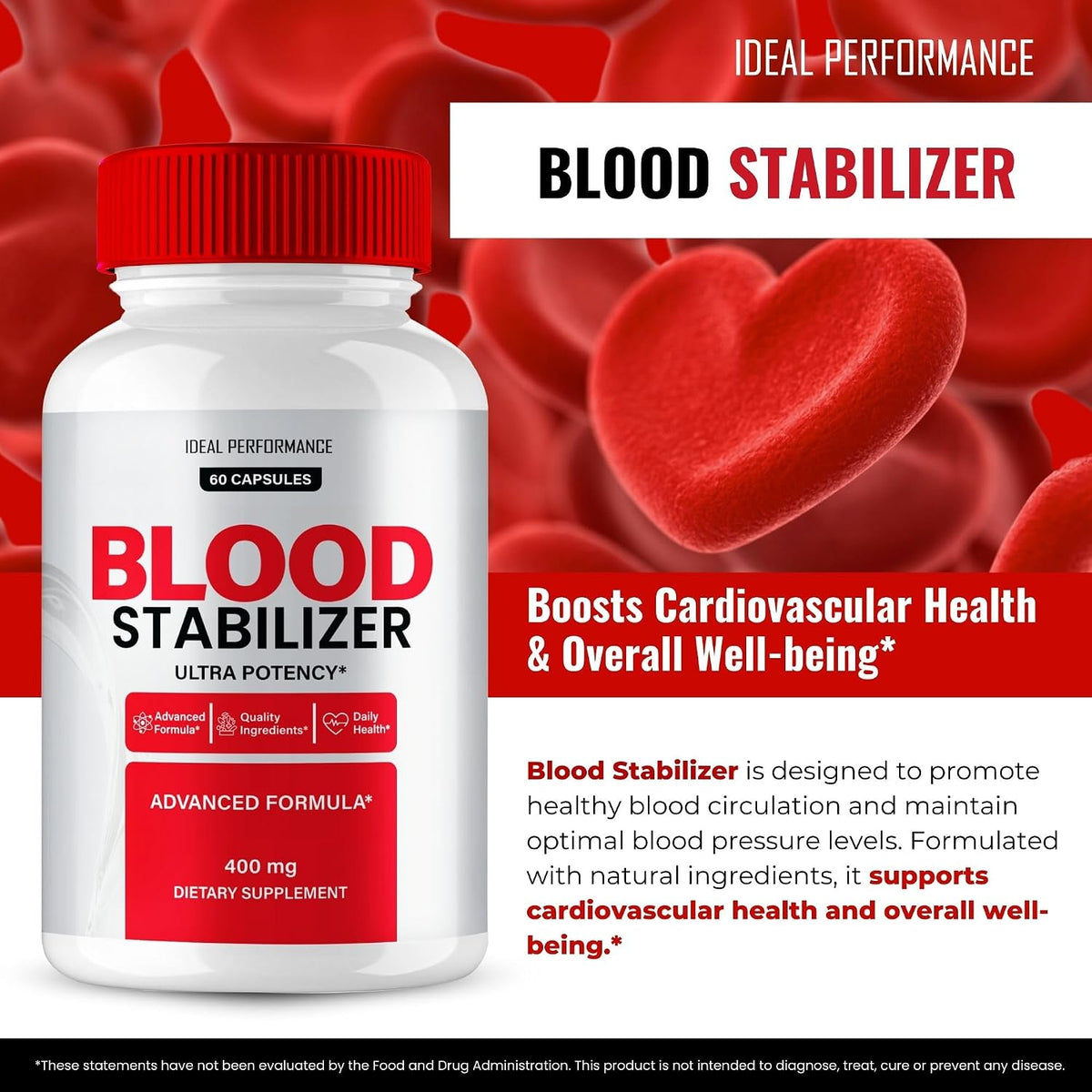Blood Stabilizer Advanced Blood Formula Capsules - Maximum Strength Supplement (2 Pack) - görsel 4
