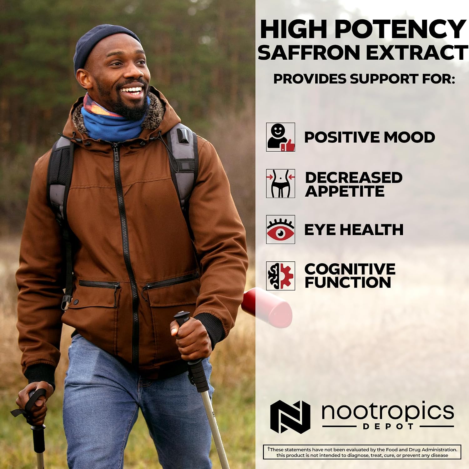 Nootropics Depot High Potency Saffron Extract Capsules | 30mg | Minimum 7.5% Crocins and 1% Safranals | Crocus sativus | 180 ct - görsel 4