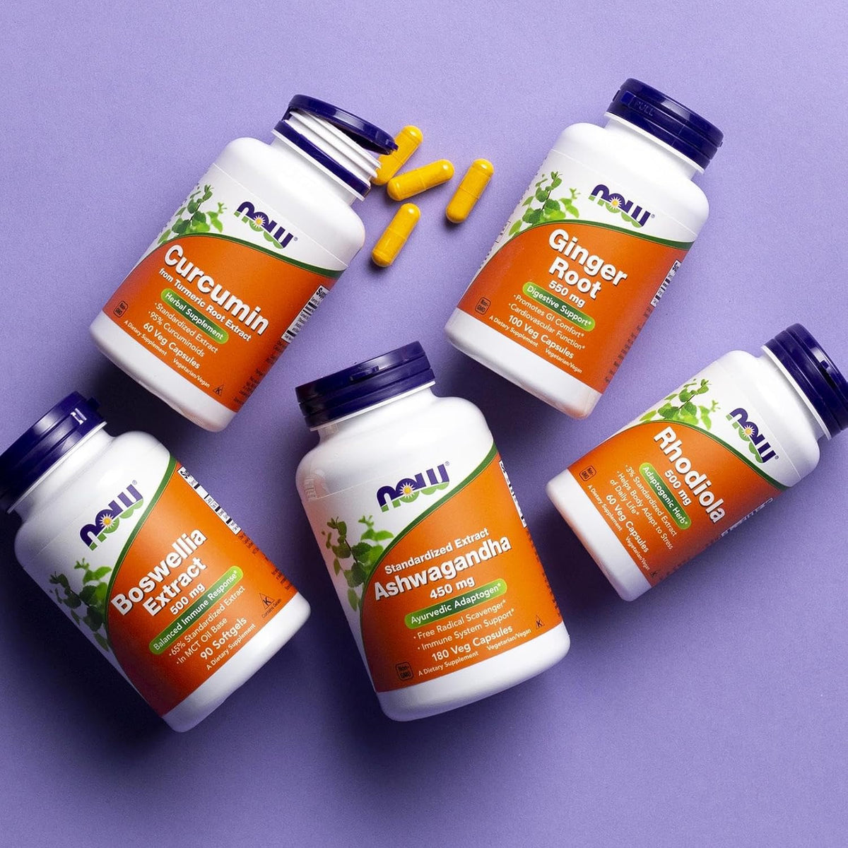 NOW Foods Supplements, Ashwagandha (Withania somnifera) 450 mg (Standardised Extract), 180 Veg Capsules - görsel 7