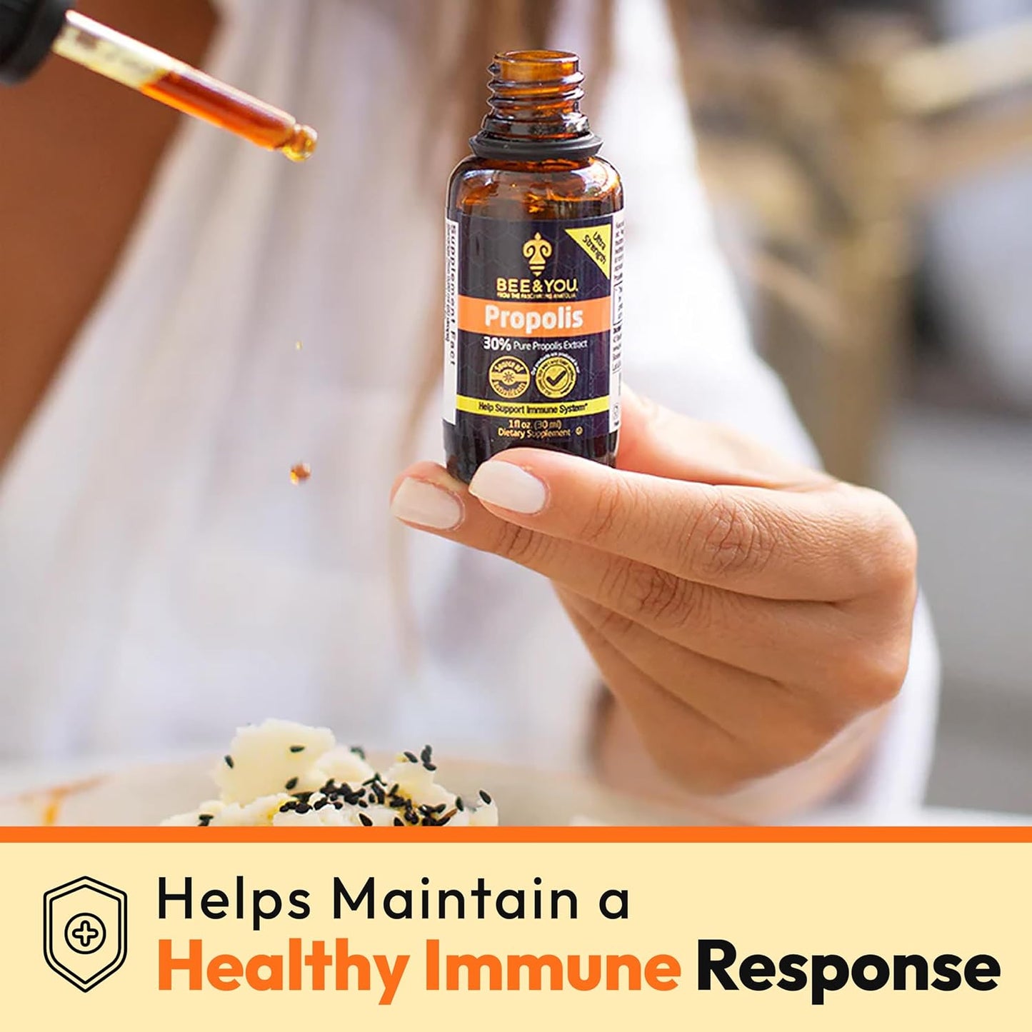 Bee & You Propolis Liquid Extract Drops – 30% Propolis, Ultra-Pure, 30 ml - görsel 3