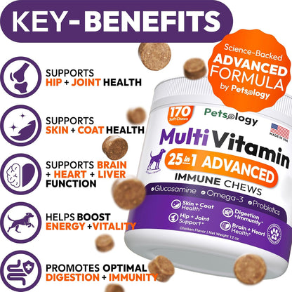 Petsology Dog Multivitamin Chewable - 170 Chews