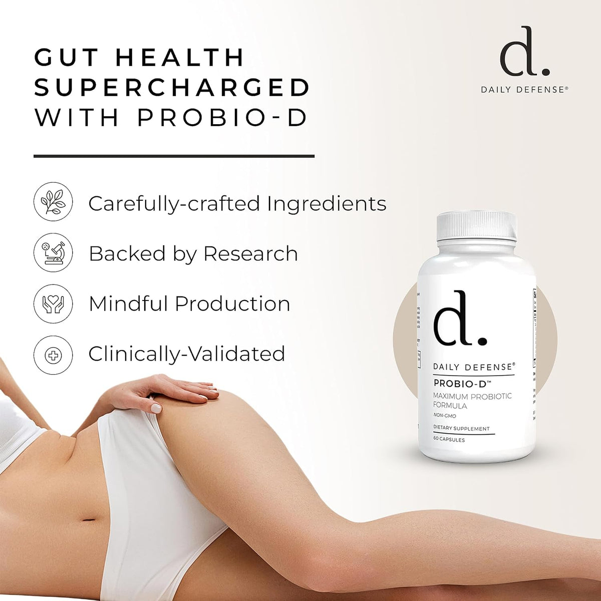 Daily Defence Probiotic Digestive Health Supplement - Daily Probiotics for Men & Women - 60 Capsules, PROBIO-D - görsel 7