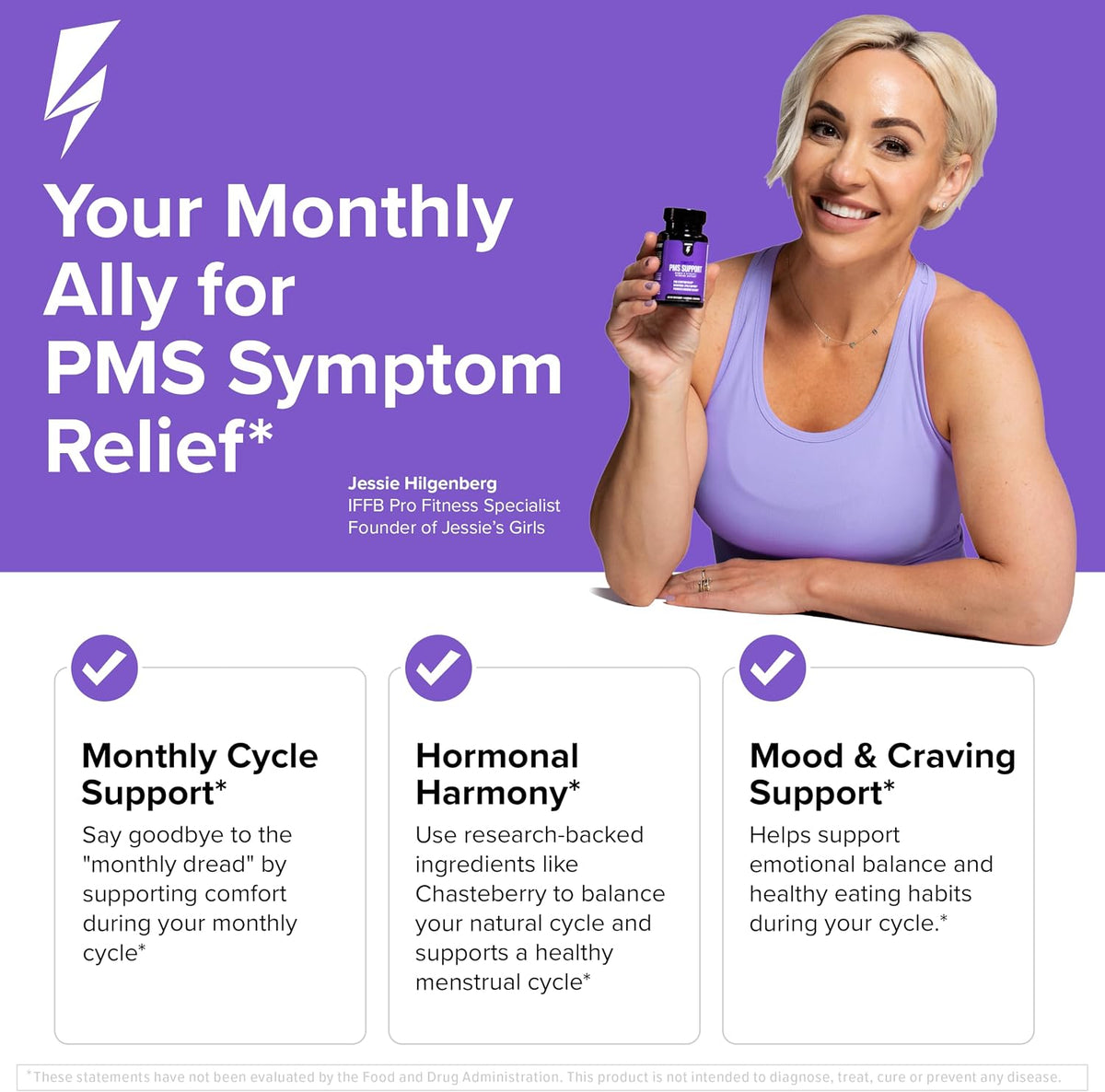 Inno Complete PMS Support - PMS Support Supplement for Women with Chasteberry, Vitamin B6 and Calcium for Menstrual Comfort, Cramp Relief, Mood Support and Cycle Balance (28 Capsules) - görsel 3