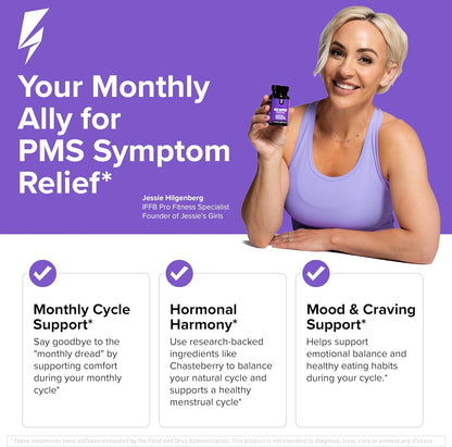 Inno Complete PMS Support - PMS Support Supplement for Women with Chasteberry, Vitamin B6 and Calcium for Menstrual Comfort, Cramp Relief, Mood Support and Cycle Balance (28 Capsules)