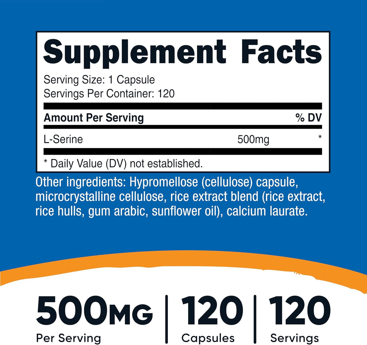 Nutricost L-Serine 500mg, 120 Capsules - görsel 2