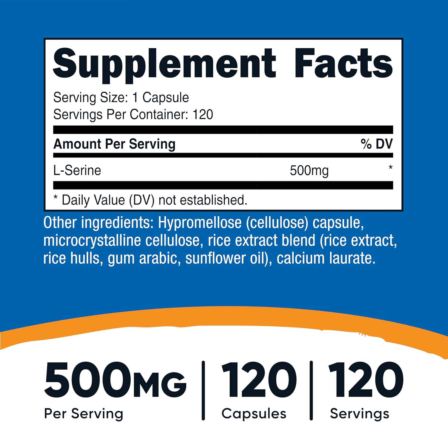 Nutricost L-Serine 500mg, 120 Capsules - görsel 2