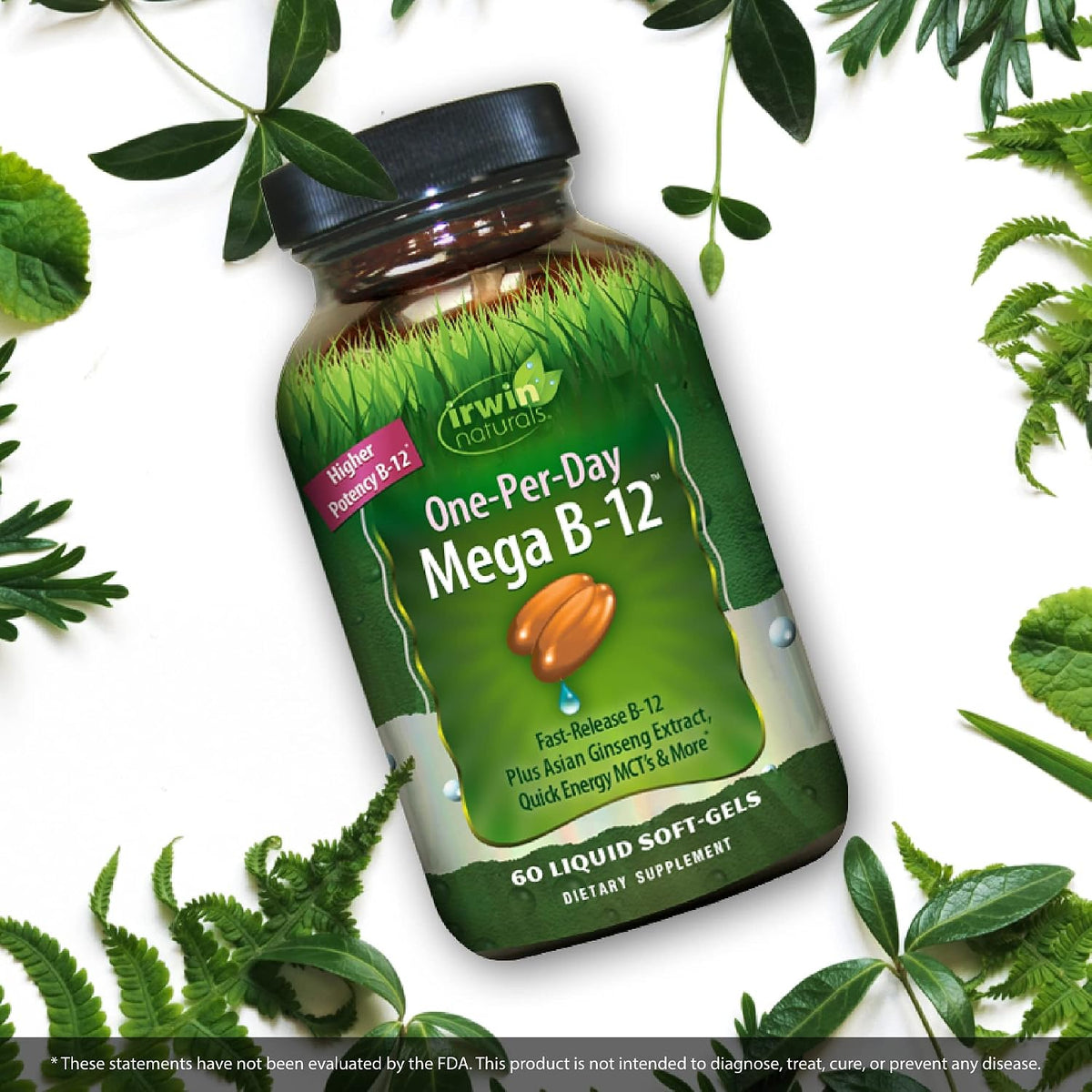 Irwin Naturals One-Per-Day Mega B-12, 1,500mcg Methylcobalamin, 60 Liquid Softgels - görsel 5