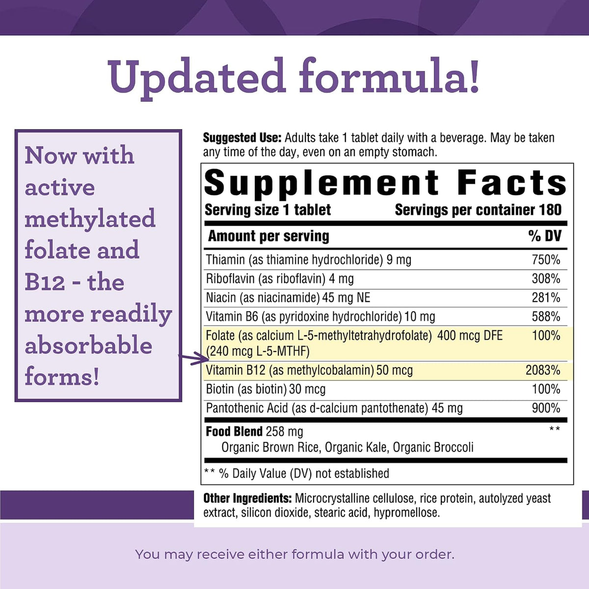 INNATE Response Formulae B Complex - 180 Tablets - görsel 2